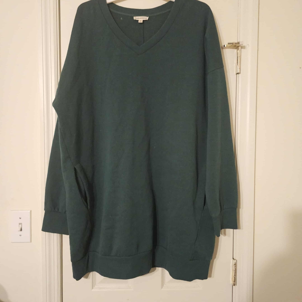 Zenana Outfitters Deep Teal V-Neck Sweater